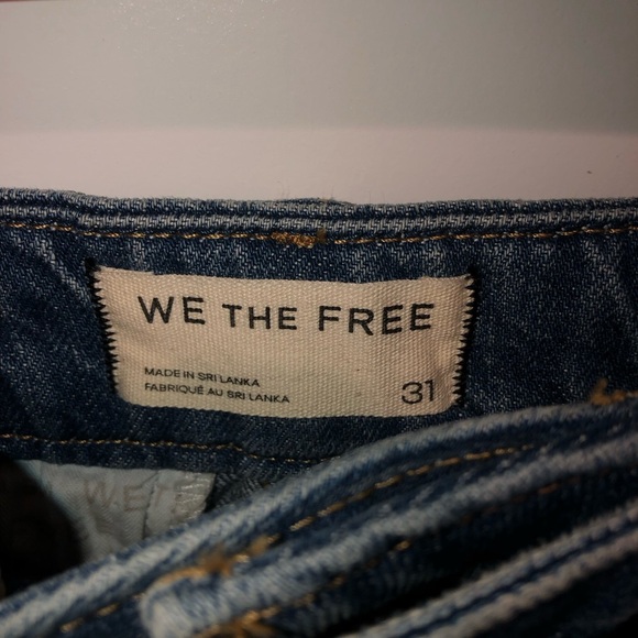 New We The Free by Free People The Cool Kid Denim Micro Studded Shorts sz 31 - Picture 4 of 6